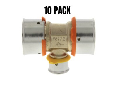 New 10-pack Viega 94050 1'' x 1'' x 1/2'' PEX Press Reducing Tee