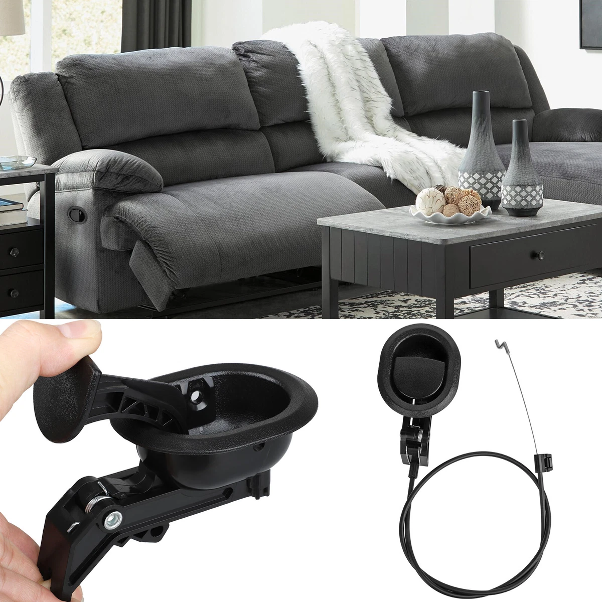 Sofa Recliner Release Pull Handle Replacement Chair Couch Cable
