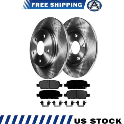 Rear Disc Brake Rotors + Ceramic Brake Pads for Nissan Altima Maxima Sentra Juke