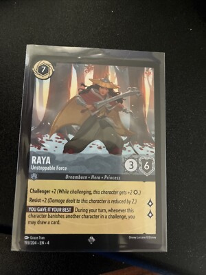 Raya - Unstoppable Force Super Rare Lorcana Ursula's Return | eBay Raya - Unstoppable Force Super Rare Lorcana Ursula's Return | eBay