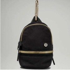 NWT lululemon City Adventurer Backpack Nano Velour Black/Gold
