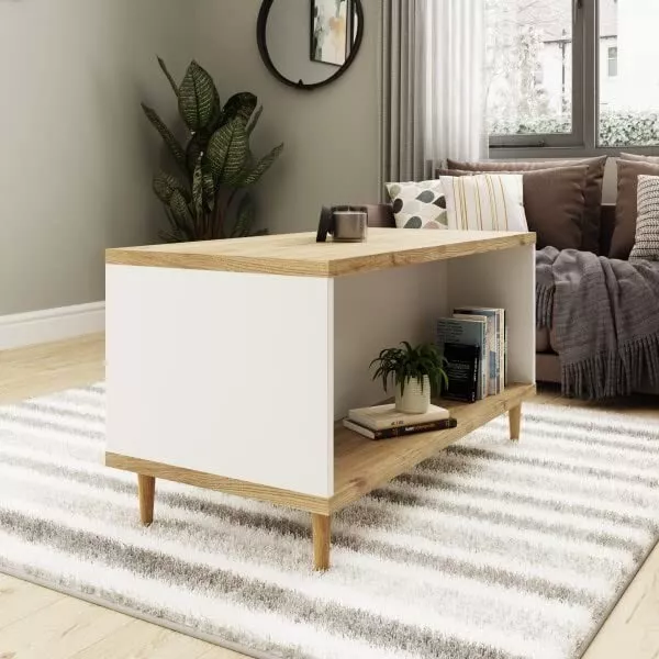 White and sale espresso coffee table