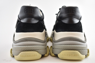 Balenciaga Triple S Mens V2 Black Burgundy Nylon Speed  display picture 1