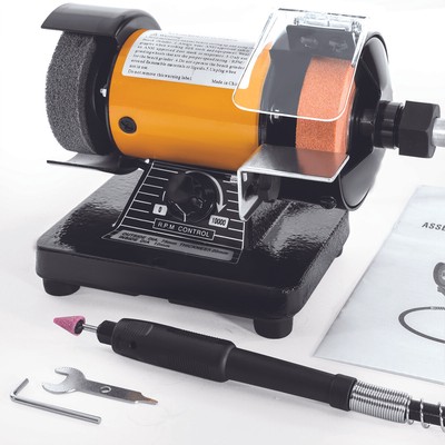 3 Mini Bench Grinder W Flex Shaft Variable Speed Grinding