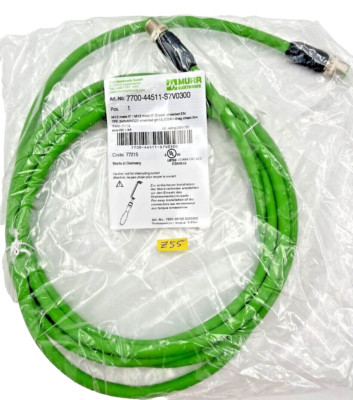 Murr Elektronik 7700-44511-S7V0300 M12 Male 0° / M12 Male 0° Shielded Ethernet 