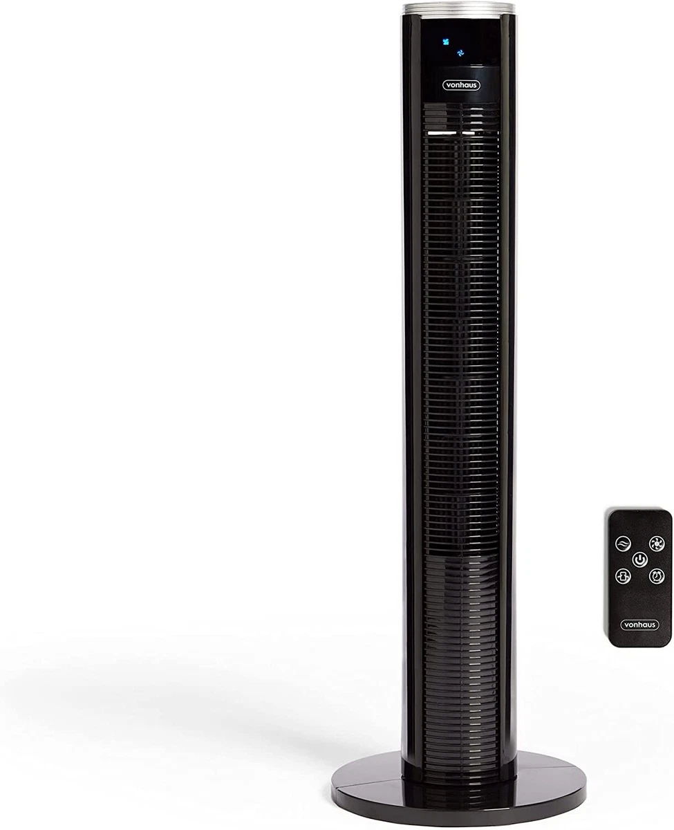 VonHaus Tower Fan - 35” Upright Cooling Fan for Home/Office with Remote  Black | eBay