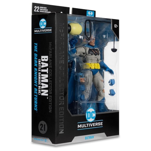 DC Multiverse BATMAN BATTLE DAMAGE BLUE Figure Collector Edition Dark Knight New - Picture 2 of 11