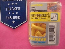 50 NYLON BUTT CONNECTORS 12-10 GAUGE AWG WIRE CRIMPING QUICK SPLICE TERMINALS