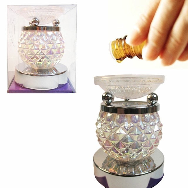 Glass Electric *Ripple* Scent Oil Diffuser Warmer Burner Aroma