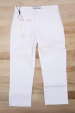 White Size 4 Leo  Zachary Adjustable Waist Slim Straight Leg 100 Cotton Jeans