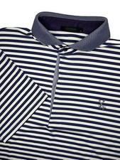 GREYSON Golf Polo Shirt Men  s Large Purple Striped Wolf Performance Snap Close