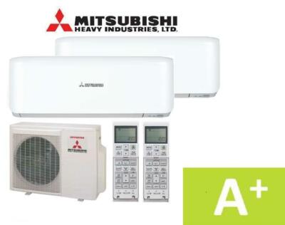 Multisplit-Klimaanlage Mitsubishi SCM40ZS-W + 2xSRK20ZS 4/4,5 kW Set A++ WIFI