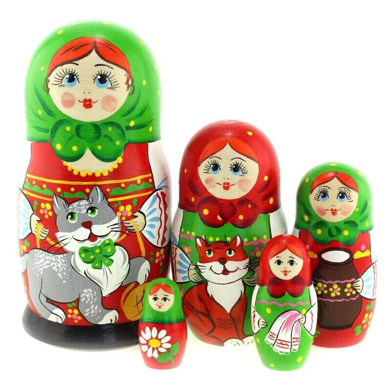 Poupées Gigognes Russes 15 Pièces – Matriochka En Bois Peinte à La Main – Jouet Déco Artisanat Traditionnel