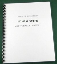 Icom IC-2A/AT/E Service Manual: w/11"X24" Schematic, Protective Covers