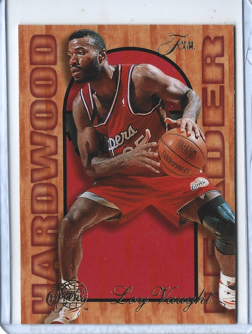 1995-96 Fleer Flair Loy Vaught Hardwood Leader Insert 🏀Los Angeles Clippers🏀