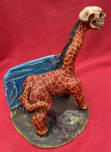 Mexican Folk Art Day Of Dead Jose Juan Aguilar Ceramic Giraffe With Skull Head - Picture 4 of 17
