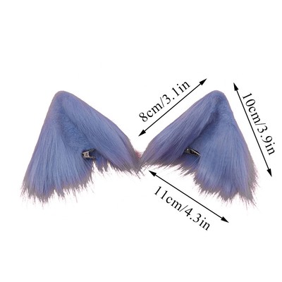 CHICTRY Plüsch-Hasenohren Haarspangen – Mit Metallclip, Abnehmbarer Schleife, Für Cosplay & Kawaii Styles