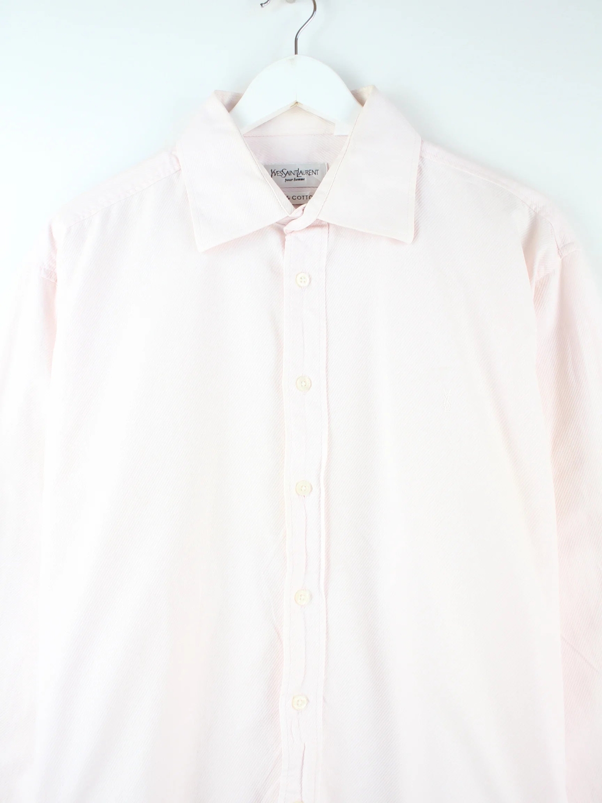 Yves Saint Laurent 90s camicia vintage a costine rosa XXL uomo