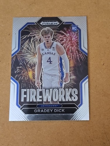 Gradey Dick 2023 Panini Prizm Draft Picks Fireworks #7 Rookie RC Raptors