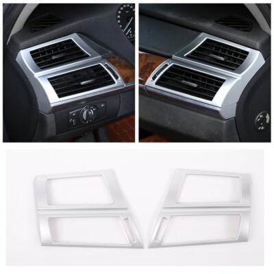 Silver Dashboard Air Condition Outlet Vent Trim Cover Trim For BMW X5 E70 08-13