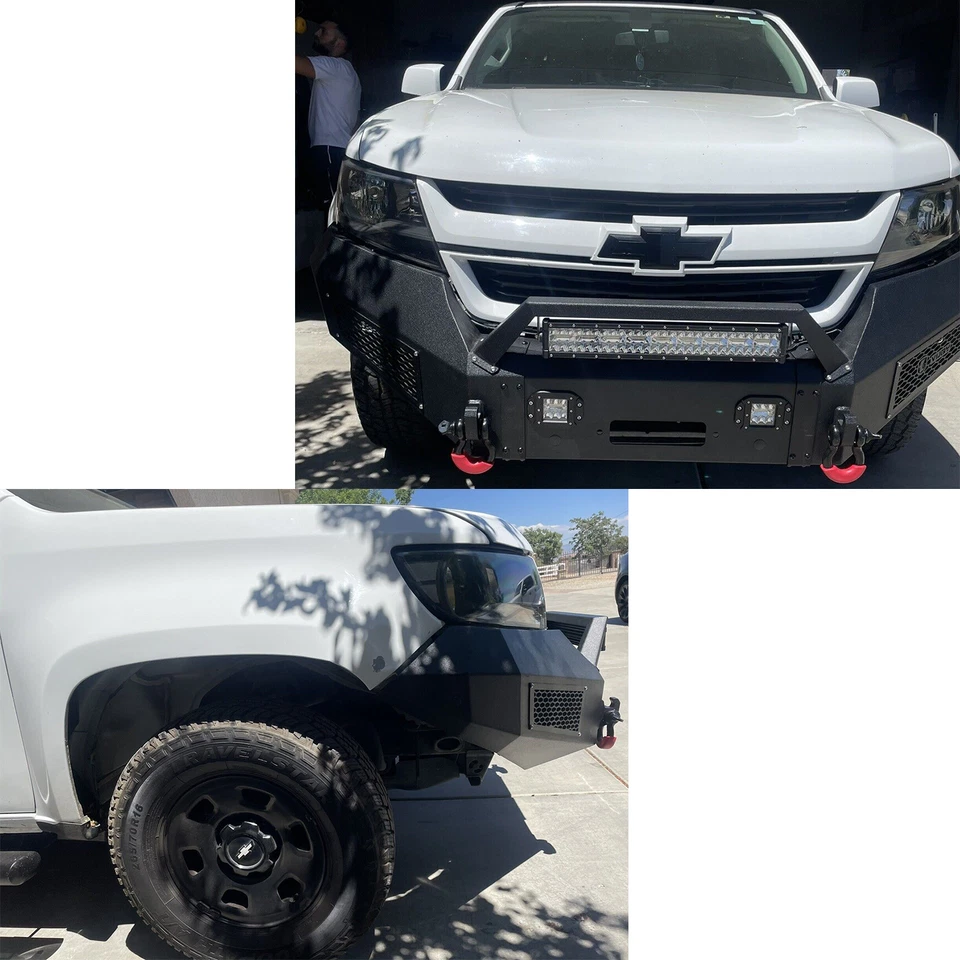 Vijay For 2015-2022 Chevy Colorado Steel Front/Rear Bumper W/Winch Plate&Lights - Image 2 of 4