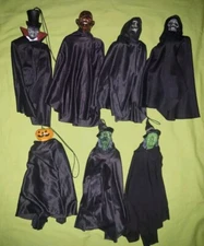 Vintage 90s Paper Magic Group 1996 Hanging Halloween Witch Skeleton Reaper Lot