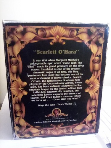 Scarlett O’Hara Musical Jack In The Box Limited Edition FREE SHIPPING - Picture 5 of 10