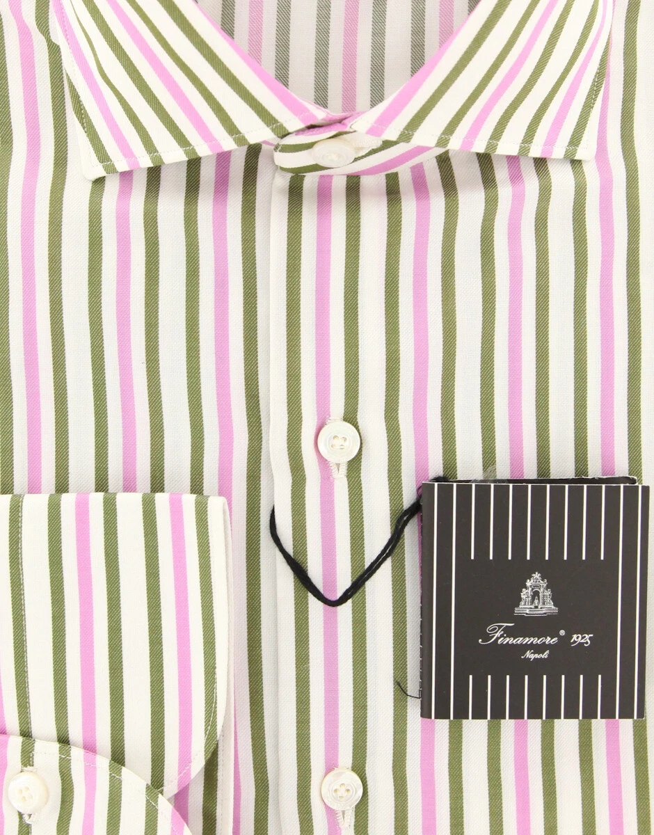 OFF WHITE Camicia Finamore Napoli Off White Extra Slim 15 75 40 (F14189)