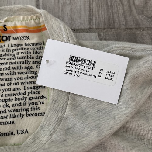 Aviator Nation x Soulcycle Long Sleeve Heart Stitch Boyfriend Tee Size S NWT - Picture 5 of 10