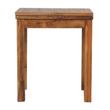 Small Country Style Oak Toned Extendable Dining Table
