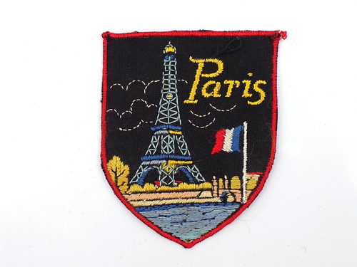 Vintage Tourist Souvenir Embroidered Patch Paris