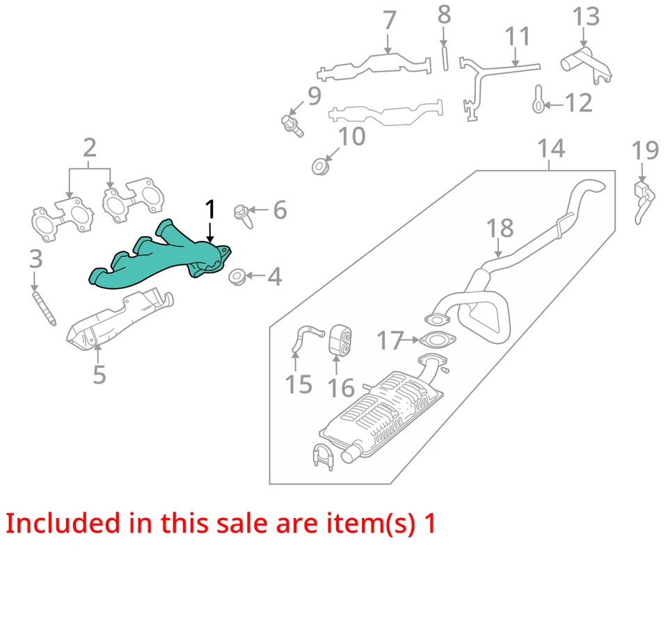 Mercury Grand Marquis 2007 colector de escape fabricante de equipos originales 90 k millas (LKQ ~ 436277102) Foto 4 de 4