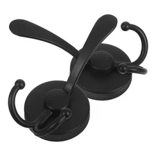 2 Pcs Glass Suction Hooks Stainless Steel Clothes Bath Towel Holder