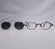 Theo Eyewear Waffles 65 Frame Eyeglasses Belgium W/ Clip On Sunglasses 2008