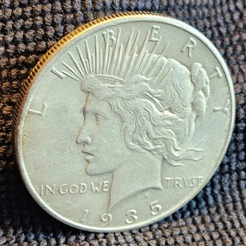 1935 Peace Silver Dollar- fineness .90- AU Condition