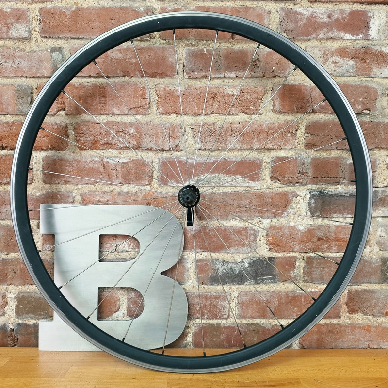 VELOMAX Front 700C Road Bike Wheel QR 100mm 24h Rim Brake Black Alloy   g19