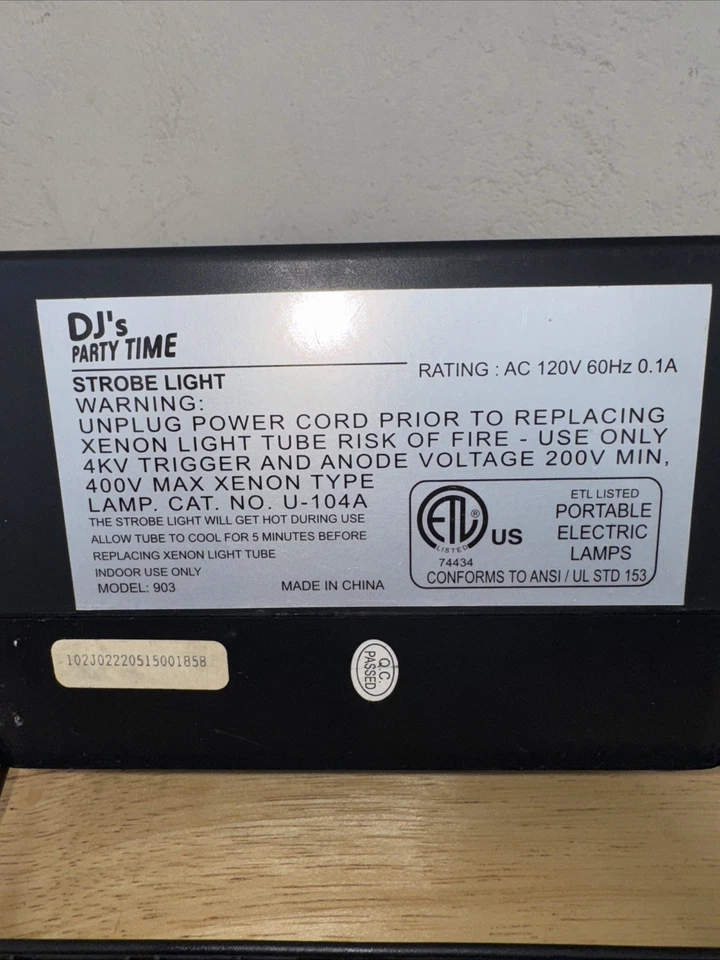 Aparato de señal de luz estroboscópica de xenón discoteca fiesta Halloween hip hop rap Foto 3 de 4