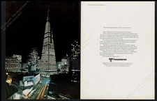 1975 Transamerica Pyramid night photo vintage print ad