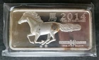 2014 HM 10oz Silver Year of the Horse Bar in a Plastic Envelope