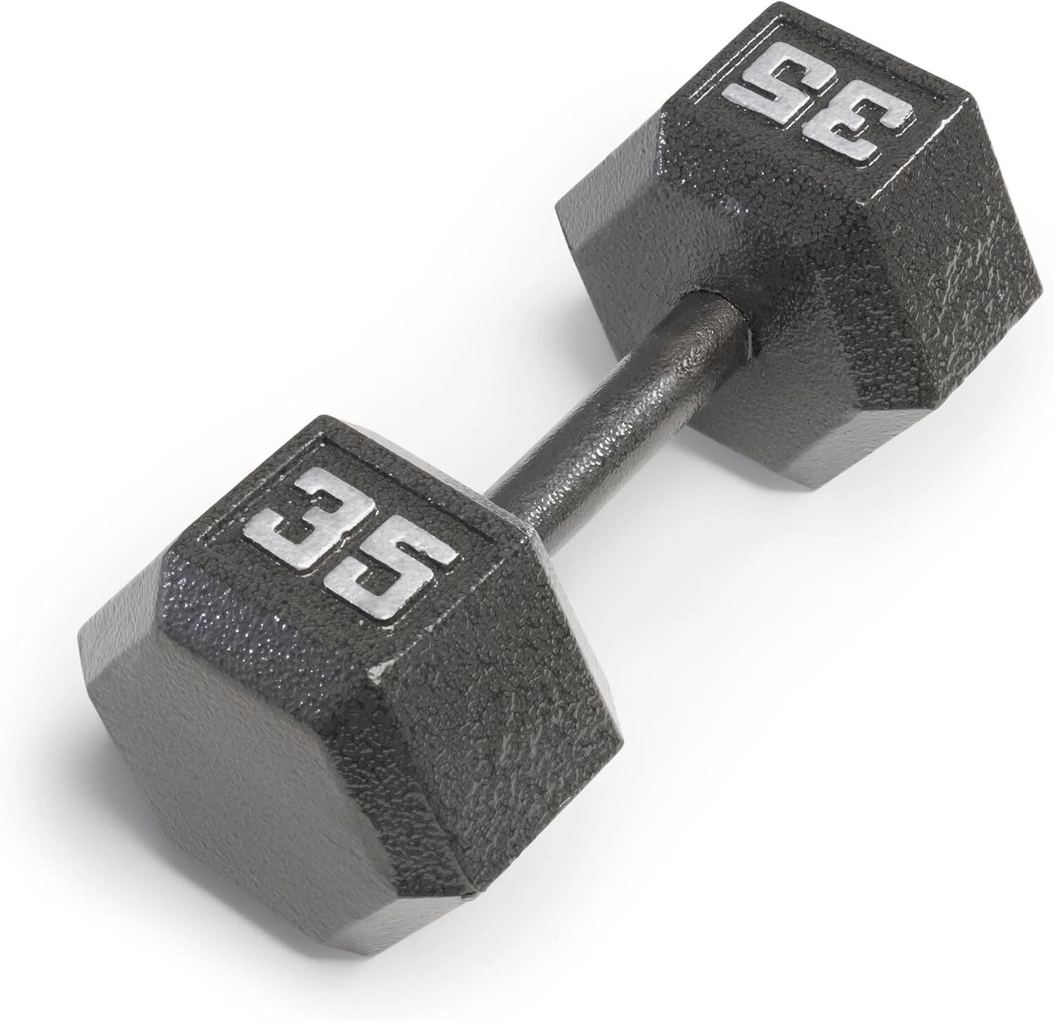 35lb Cast Iron Hex Dumbbells Strength Training Full Body Home Gym Workout NEW