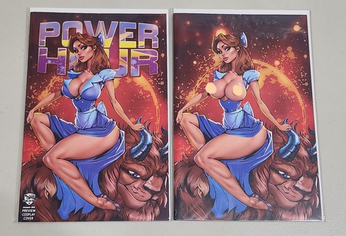 POWER HOUR #3 BEAUTY & THE BEAST COSPLAY PREVIEW TRADE & N'TY VIRGIN NM- e4/5