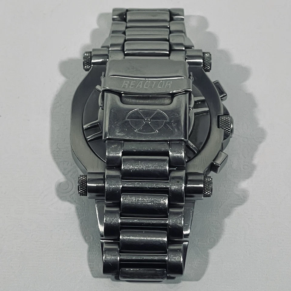 Reloj de cuarzo Reactor Photon cronógrafo 79001 esfera de fibra de carbono acero inoxidable Foto 4 de 4