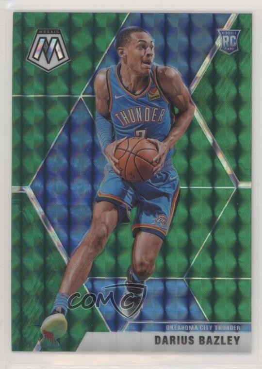 2019-20 Panini Mosaic Rookies Green Prizm Darius Bazley #227 j6b