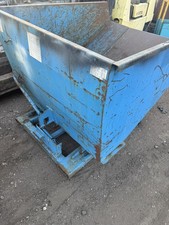 Tipper Bin Tipping Skip Fork Truck Forklift Waste Container Tip Up Bucket