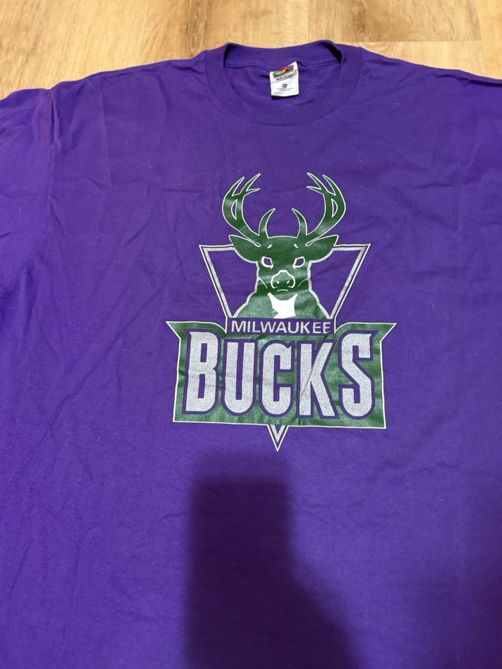🏀Milwaukee Bucks Purple T Shirt Mens 2XL 🏀 - Image 2 of 4
