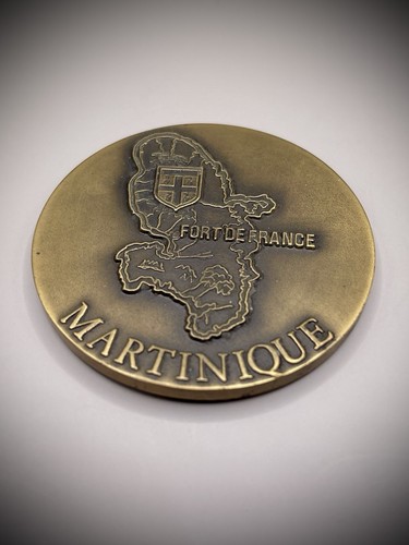 Martinique Bronzemedaille Église du Sacré-Cœur Balata Fort-de-France Karte - Bild 1 von 4
