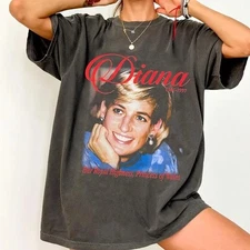NEW!!! Diana Princess of Wales T-Shirt 90s Royal Tribute Tee