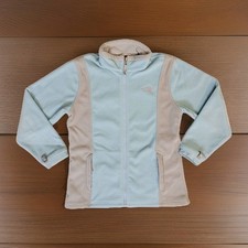 The North Face Girls Size L Blue Gray Fleece Inner Lining Jacket Full Zip
