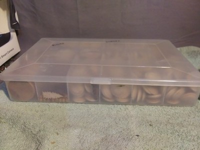 Round and hart shape wood crafting items lot 100 plus