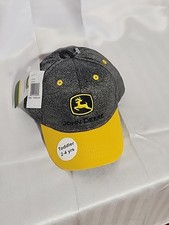 John Deere Toddler Ball Cap Size 2-4 yrs Gray  Yellow Cap NEW w Tags 